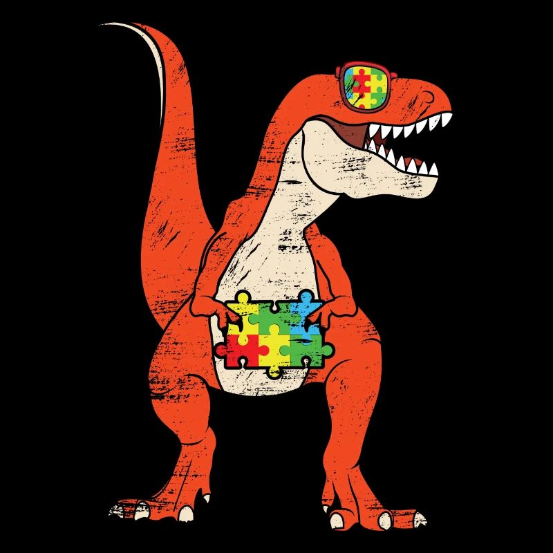 Dinosaurier Raptor Puzzle Autismus Bewusstsein