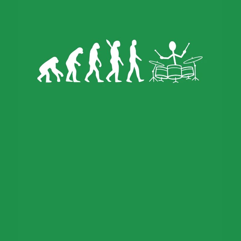 Drummer Evolution Funny Stick Figure Drum Player