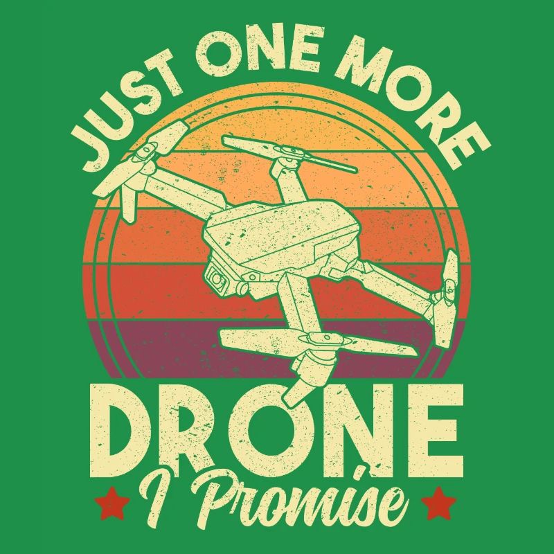 Retro Sunset Funny Drone Pilot Quadcopter Drone