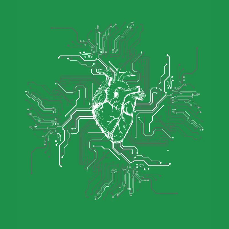 Anatomisches Herz CPU Prozessor PCB Board Computer