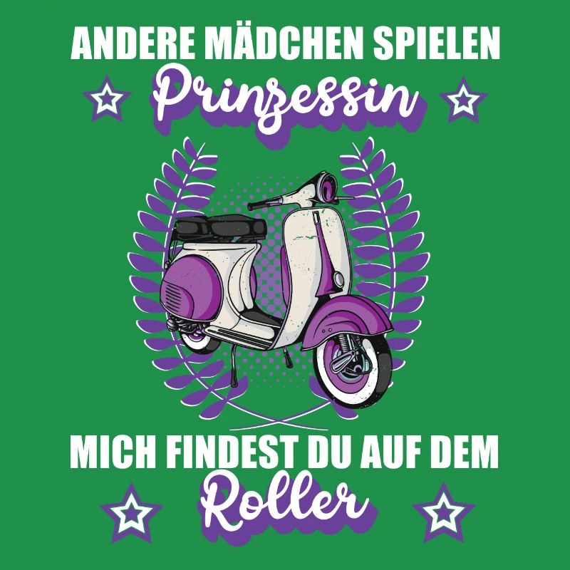 Roller Moped Rollerfahrerin Mädchen Geschenk