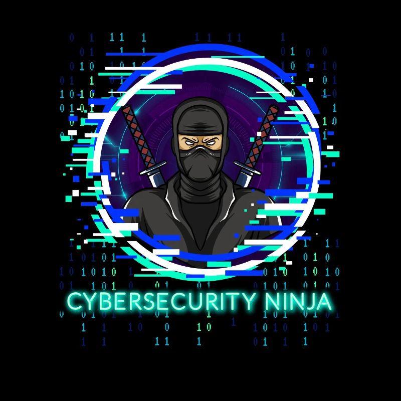 Cybersecurity Ninja Code Programmer Nerd
