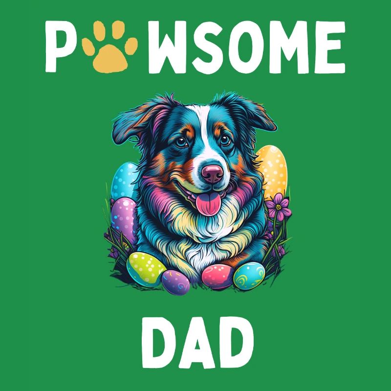 Australian Shepherd Easter Egg Hunter Dad Costume