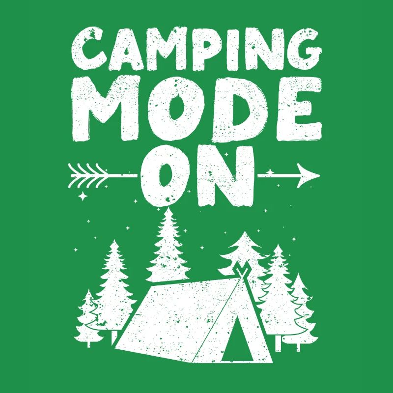 Camping Mode On Camper Hiking Mountains Climbing