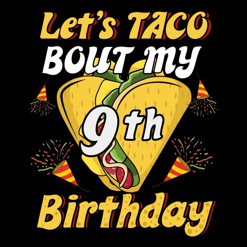 Alter 9 Jahre alt Geburt glücklich Cinco de Mayo Taco