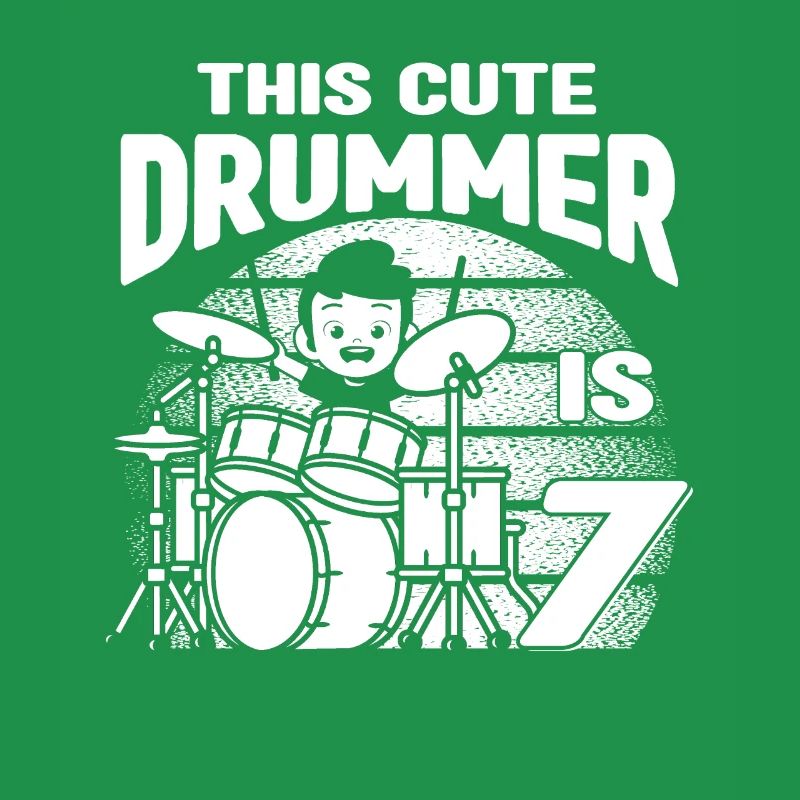 Birthday Drummer Boy - Ce batteur mignon a 7 ans