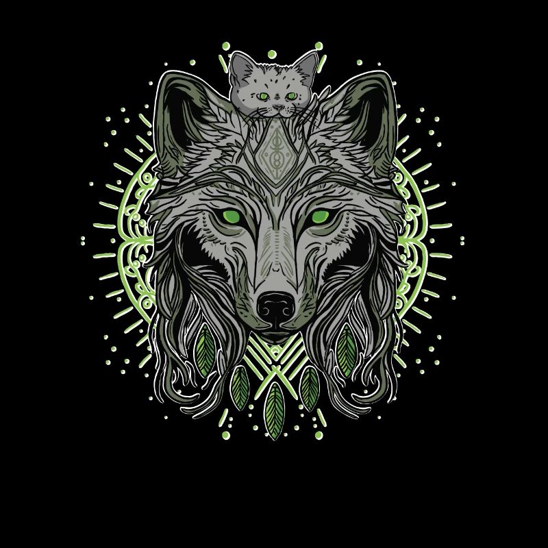 Wolf Wolf et un chat