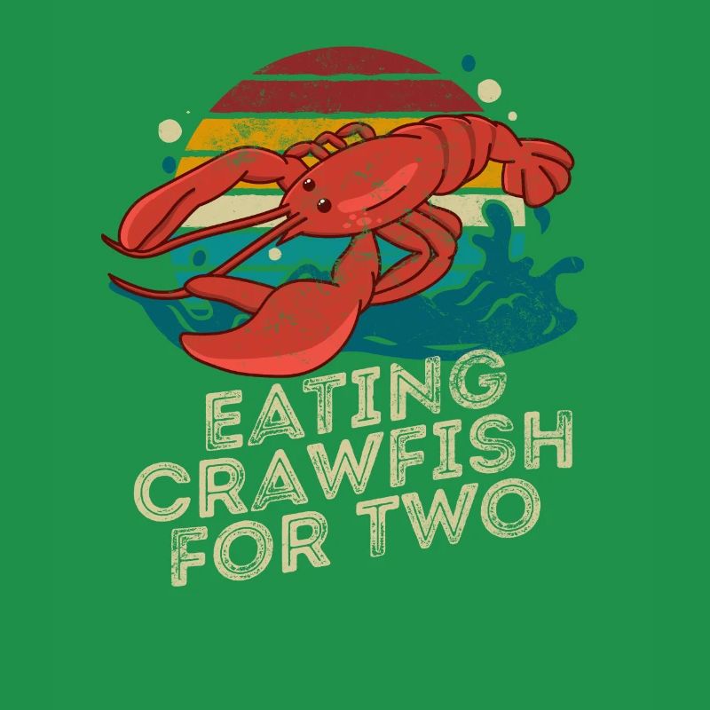 Eating Crawfish for Two Retro Crawfish Boil