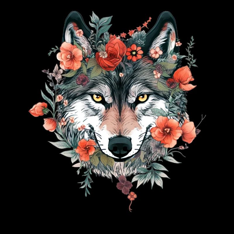 Blumenwolf Wildblume Vintage Farbe