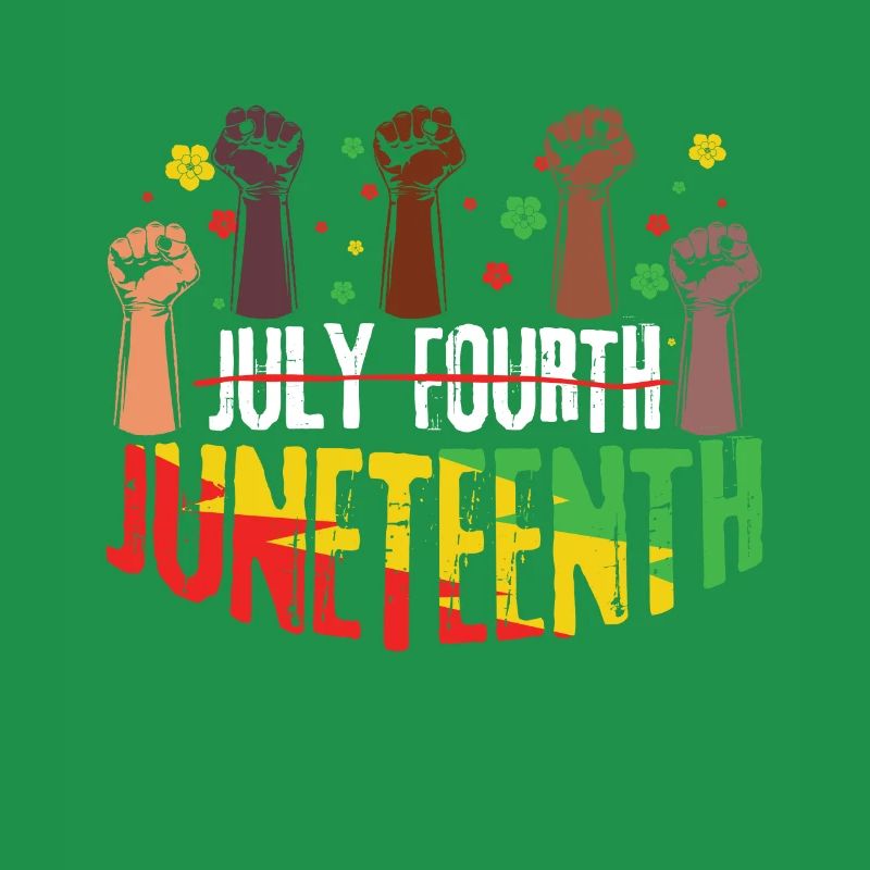 Protestfaust feiert Juneteenth Schwarze Geschichte
