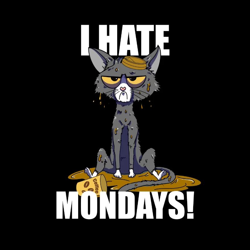 Cat i hate mondays funny monday saying