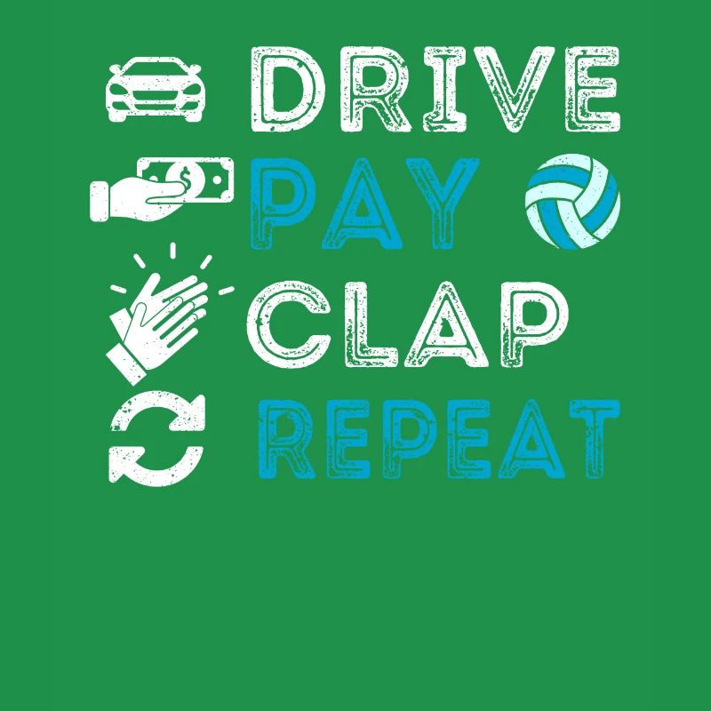 Driving, paying, clapping, repeating, eating, sleeping