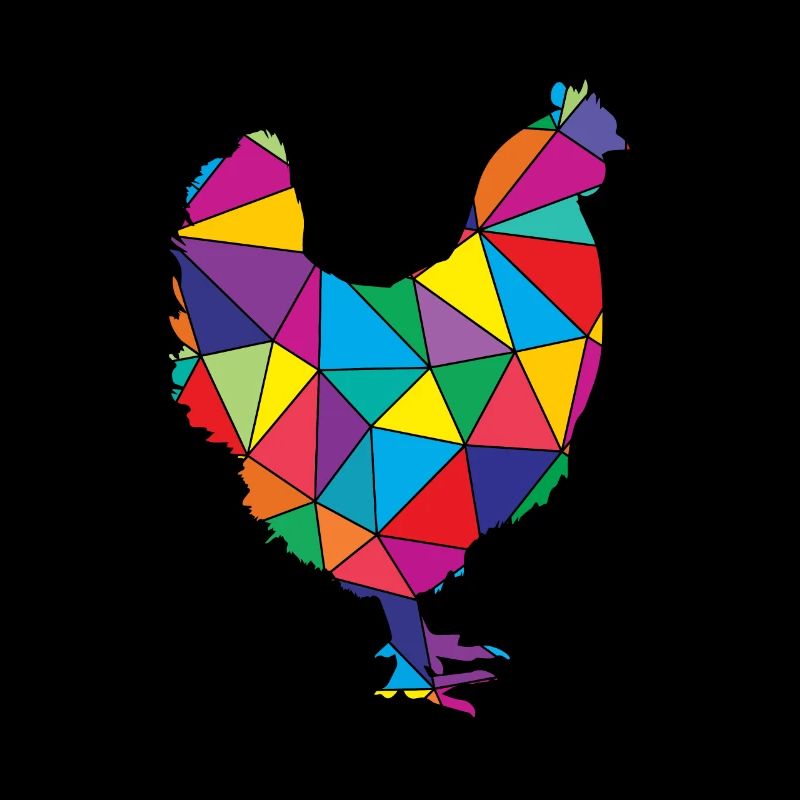 Low Poly Chicken Geometry Chicken