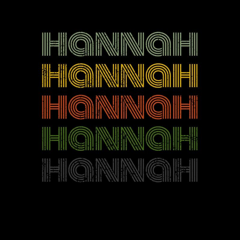 70s Retro Name Vintage Personalized Hannah