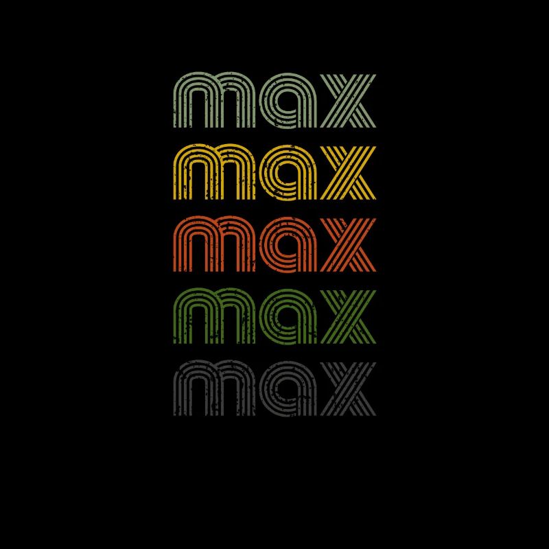 70s Retro Name Vintage Personalized Max