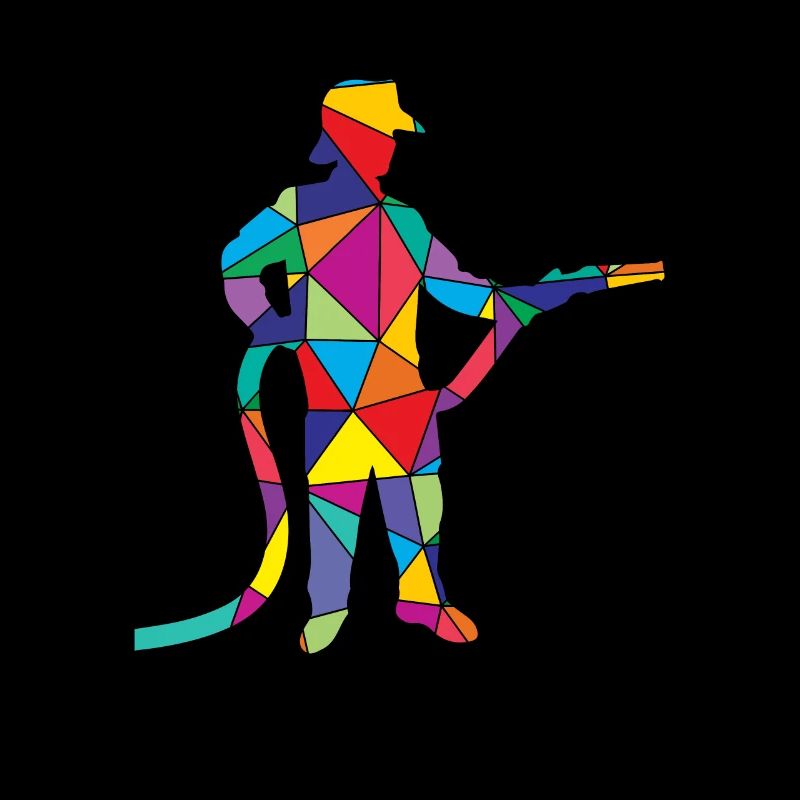 Pompier polygonal de la brigade des pompiers