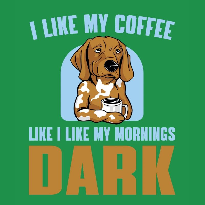 Funny Coffee Drinking Dog Lover