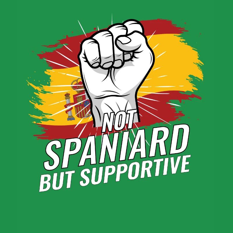 Pas espagnol mais soutien Espagne Pays drapeau