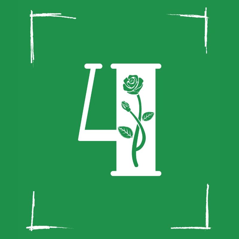 number 4 initial