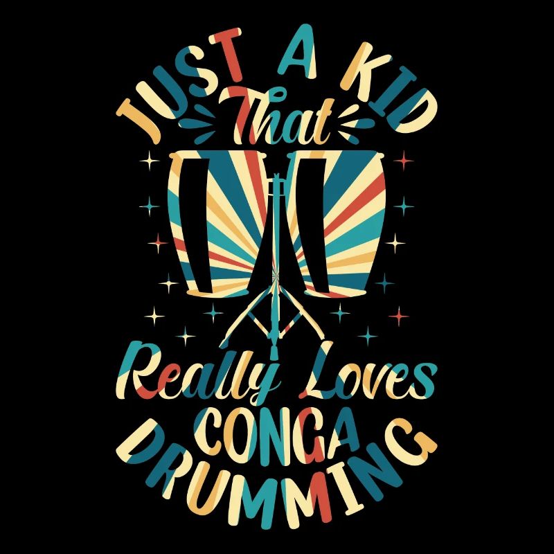 Just A Kid That Really Loves Conga Drumming - Cong