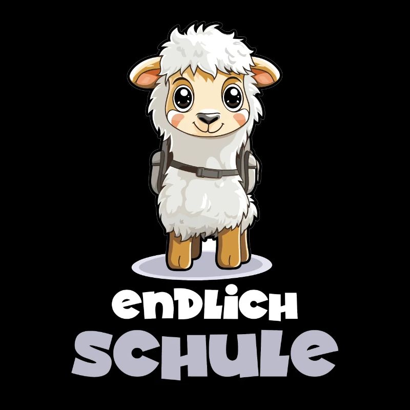 Endlich Schule Lama
