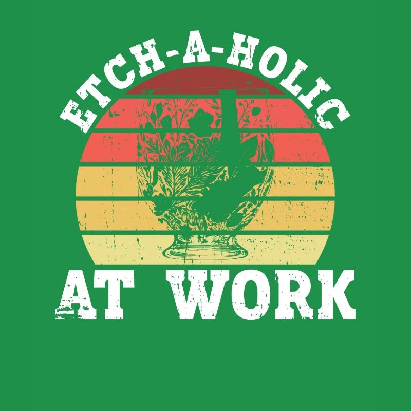 Etch-A-Holic at work - glass etching