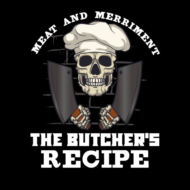 Meat Cutter Butcher Horror Skeleton Gore