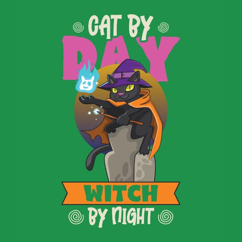 Cat Witch Occult Gothic Dark Satanic