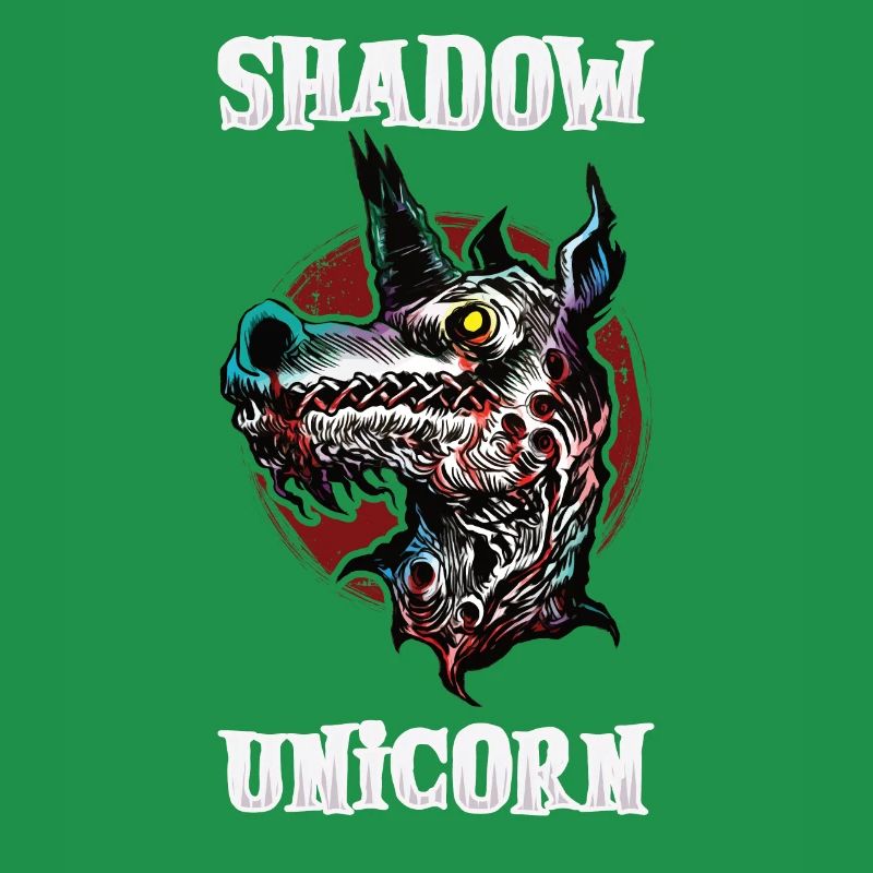 Dunkles Einhorn Horror Einhorn Mitternacht Einhorn