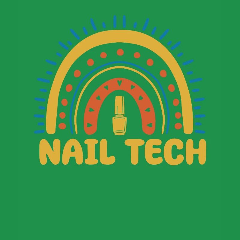 Nail Technician Boho Rainbow