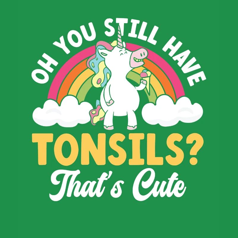 Tonsils Süßes Einhorn Eis Creme Mandelentfernung