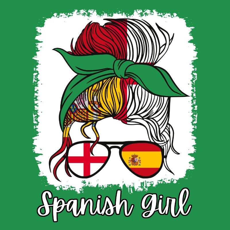 España Halb Englisch Halb Spanisch Mädchen Spanien chica