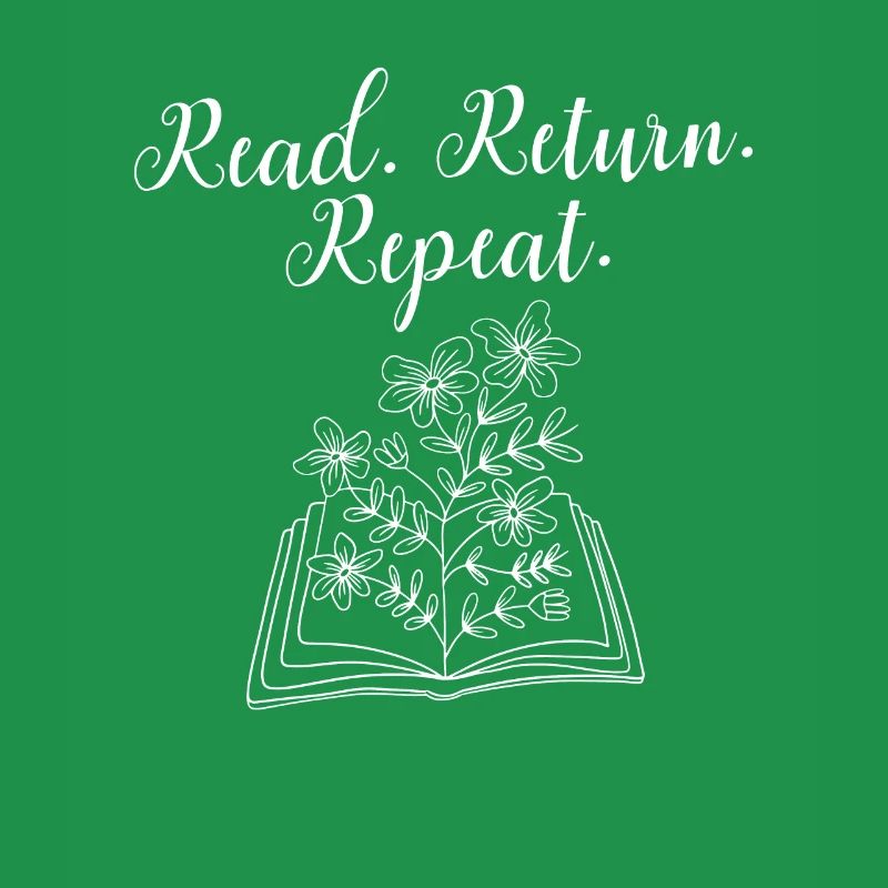 Library Worker Librarian Read Return Repeat Book