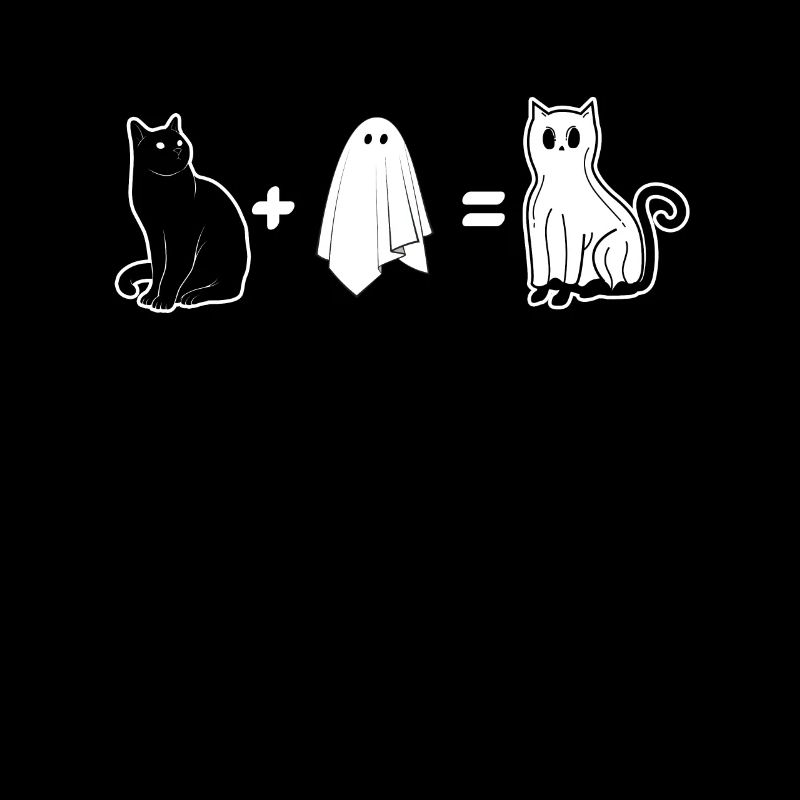 Funny Ghost Cat - Funny Halloween Ghost Cat
