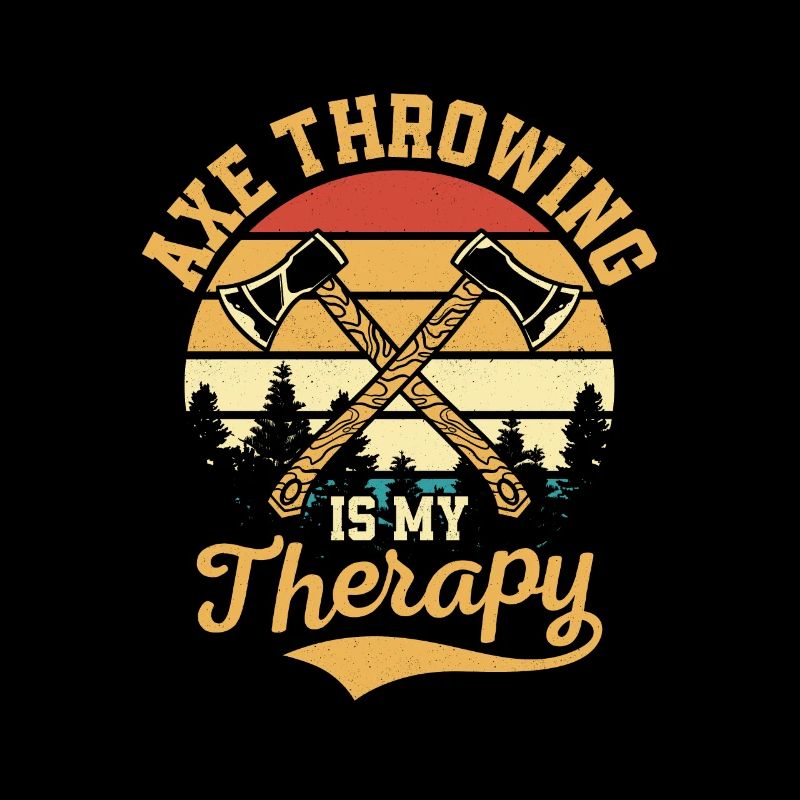 Axe Throwing Is My Therapy Hatchet Ax Thrower