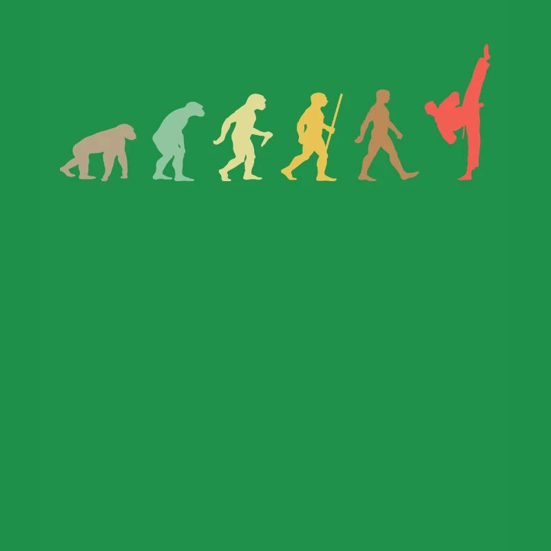 Vintage Karate Retro Kampfkunst Evolution