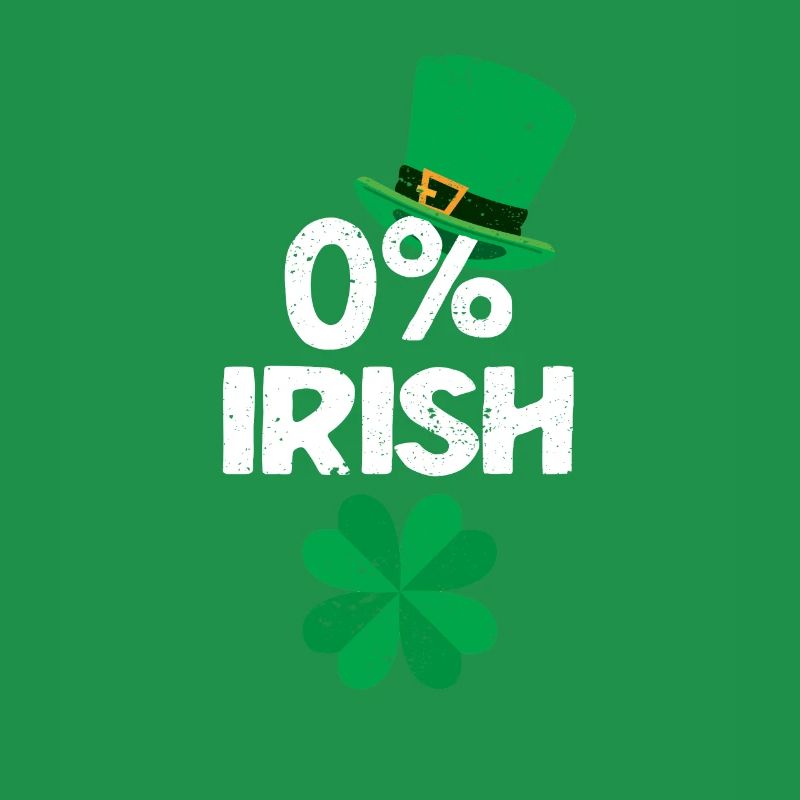 0% Irisches Kleeblatt Lustiger St. Patricks Day