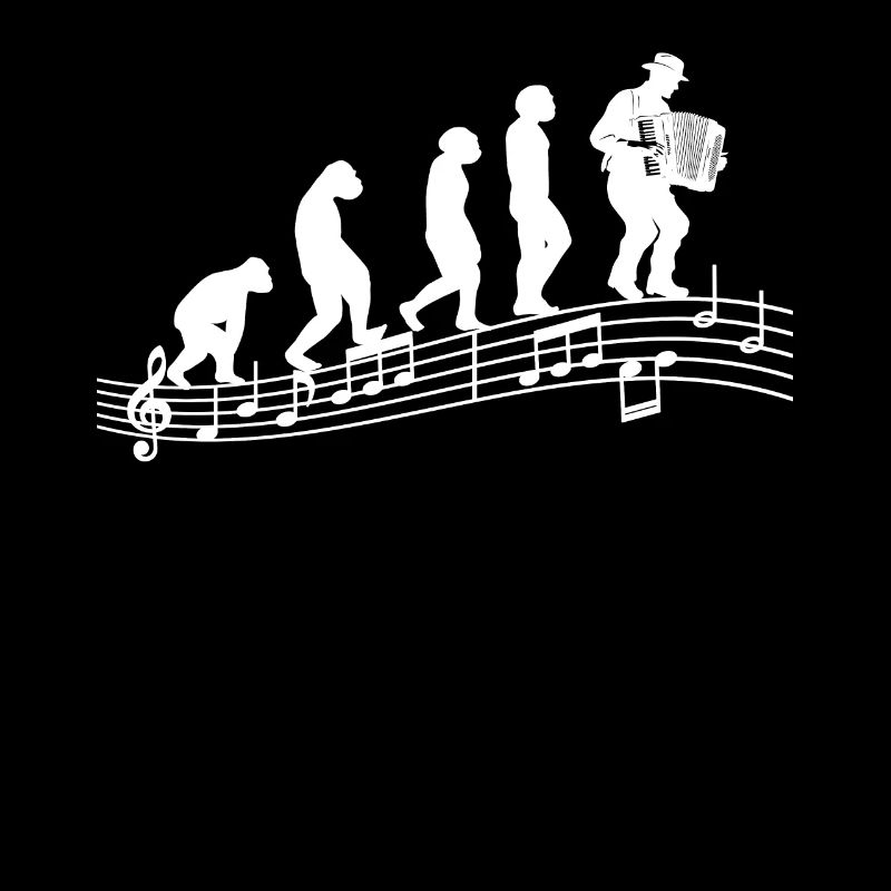 Ziehharmonika-Spieler Akkordeon-Musiker Evolution