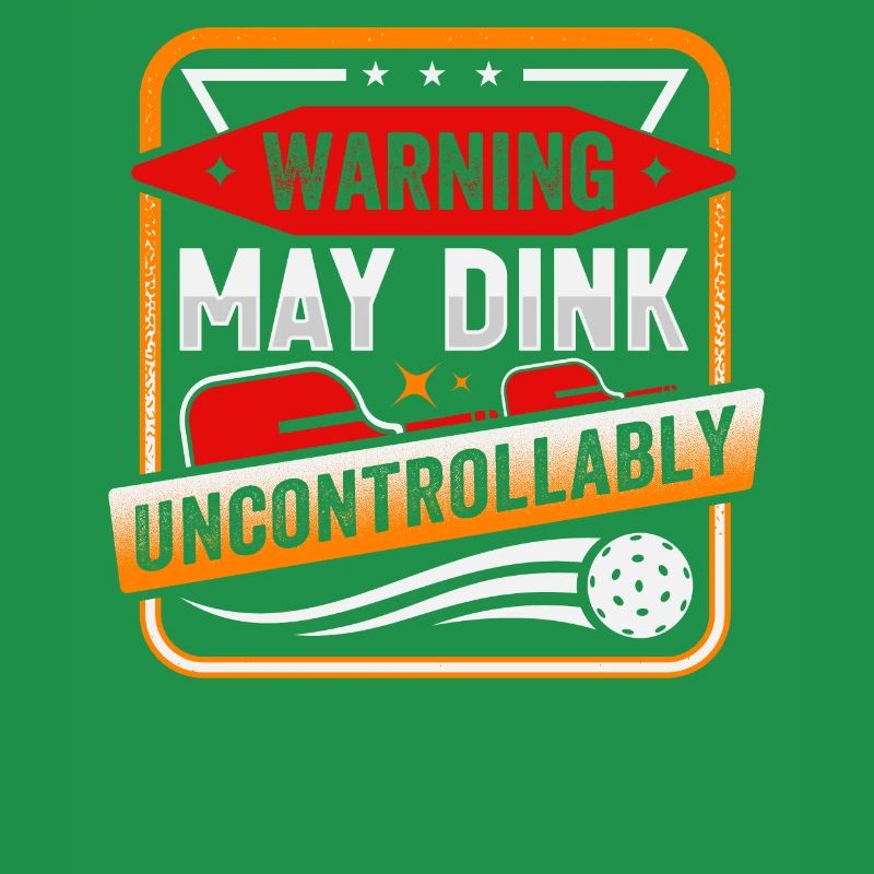 Warning May Dink Uncontrollably Pickleball Spruch