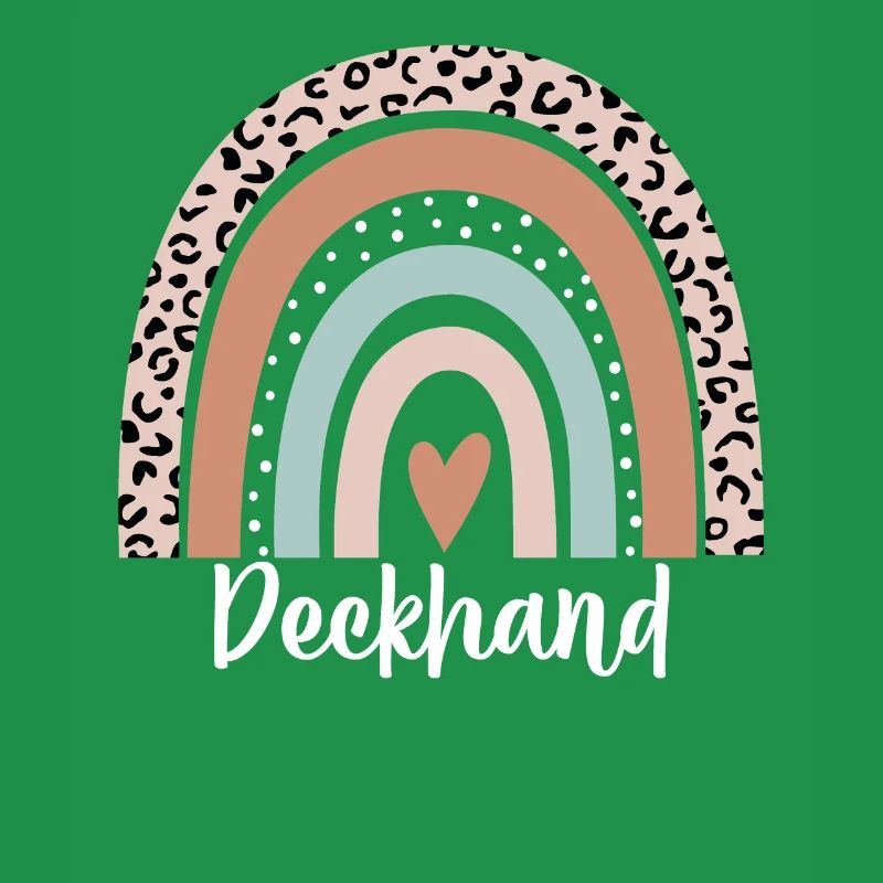 Deckhand Rainbow Leopard Funny Deckhand