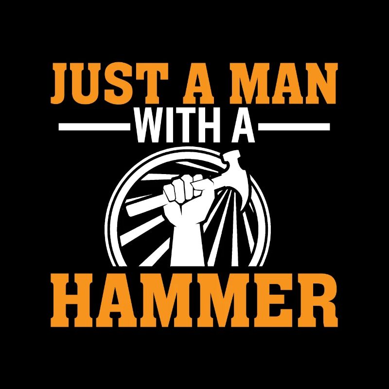 Nur Ein Mann Mit Einem Hammer