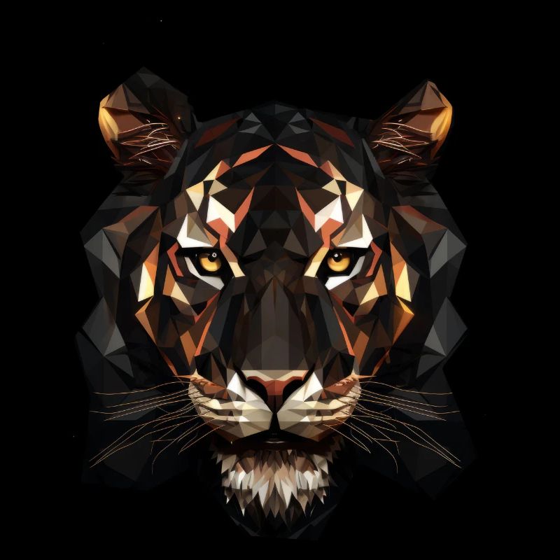 Geometric Tiger Animation