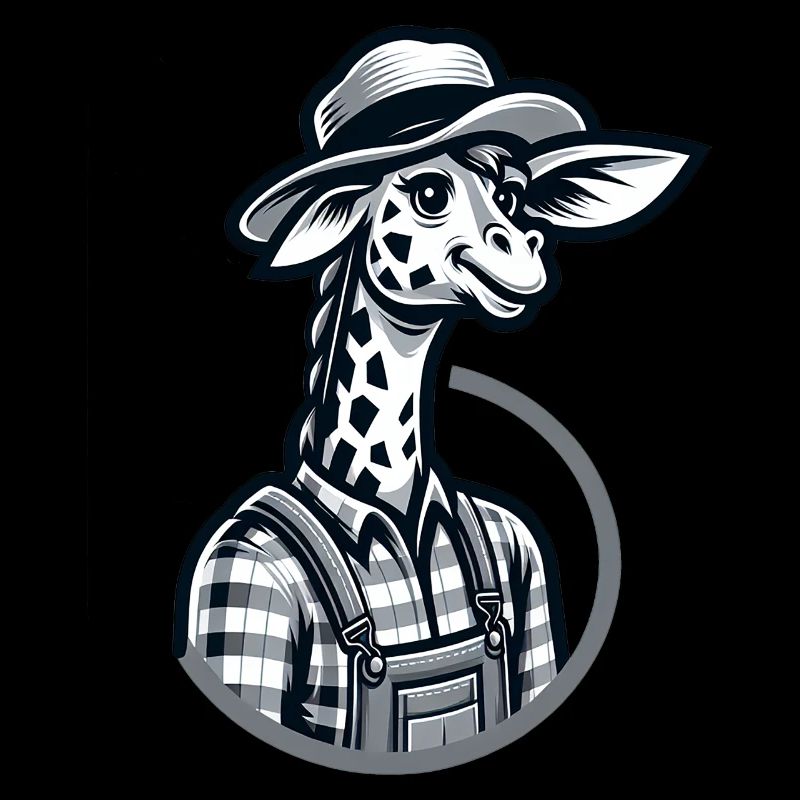 Cute Giraffe Farmer