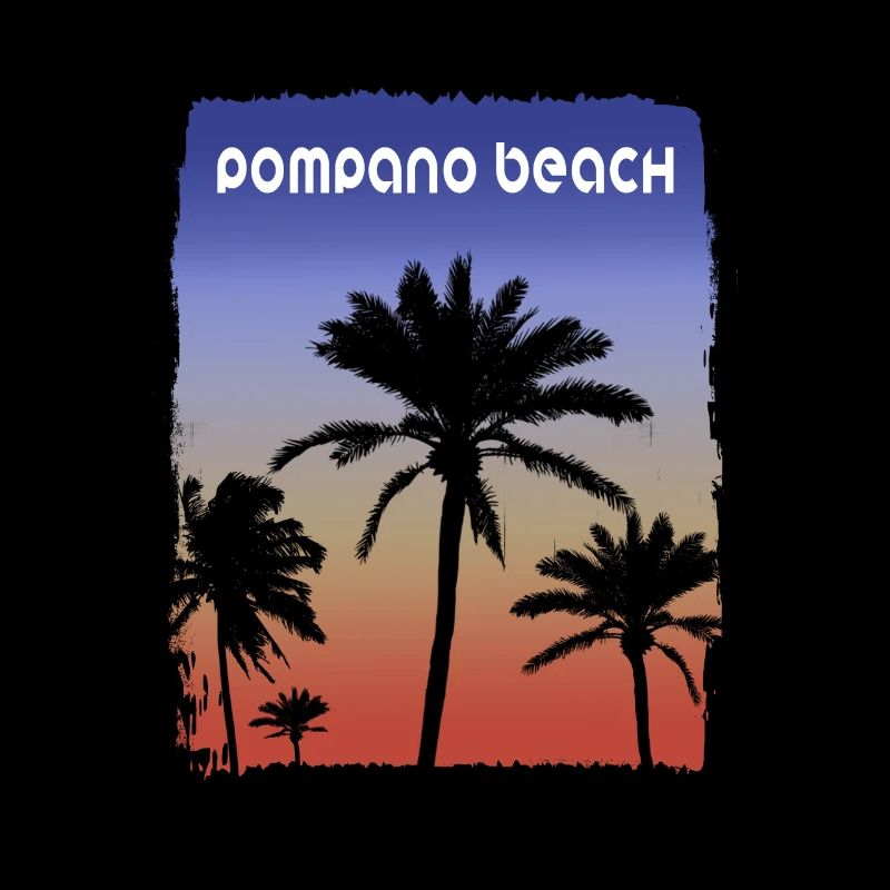 Pompano Beach Florida Sunset Vacation Souvenir