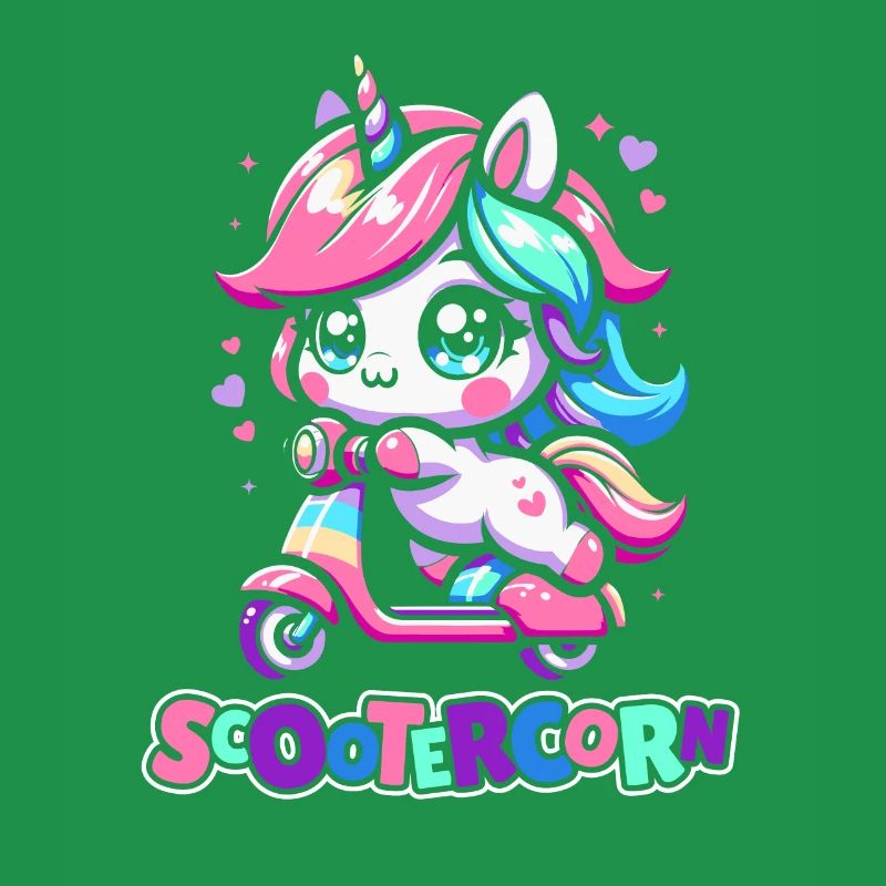 Motorroller Einhorn Scootercorn
