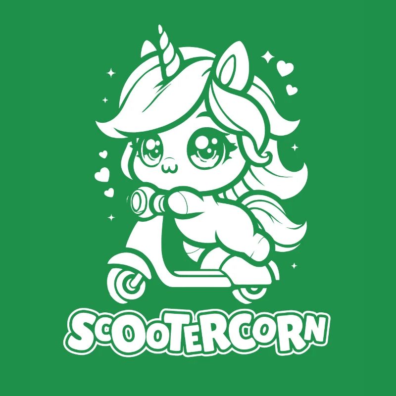 Motorroller Einhorn Scootercorn