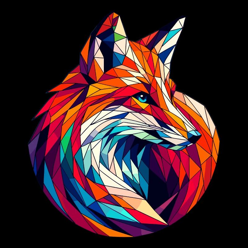 Renard dans l’illustration polygonale