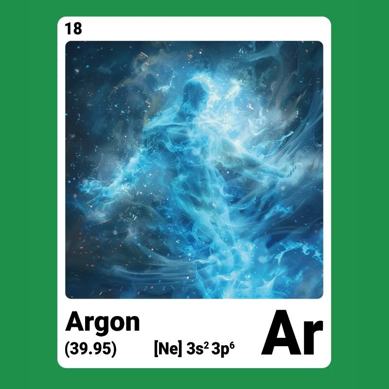 Argon - Ar - chemisches Element Periodensystem 018