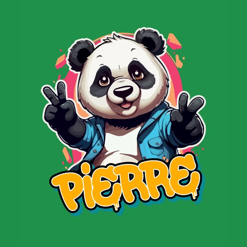 PIERRE - Handsome boy name with cool panda