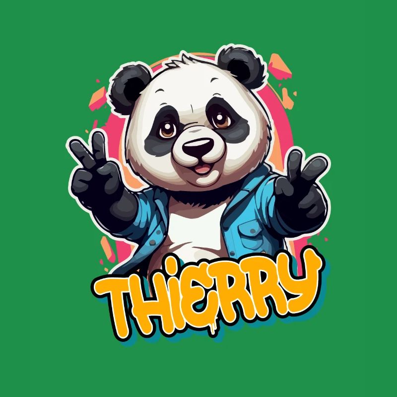 THIERRY - Beau nom de garçon avec Panda cool